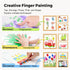 10 (2.1fl oz), 2+ Jar Melo Washable Finger Paints for Toddlers, Colors Large Capacity Non Toxic Baby Paint for Hand