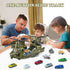 Yiwsnust Set Playset Military Helicopter Toys with Light - Friction Powered Transport Helicopter Toy with Army Tanks