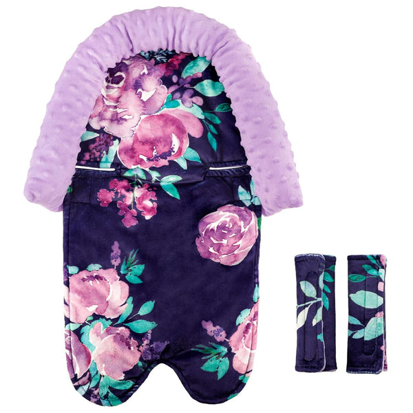 Baby Car Seat Head Support for Girls, Infant Carseat Insert Super Soft