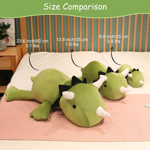 13.8 Inch, 1.6 Lbs SQEQE Weighted Dinosaur Plush, Weighted Dinosaur Stuffed Animal, Dino Plushies Pillow Toy Gift