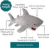 Mary Meyer Stuffed Animal Smootheez - 8-Inches Shark Pillow-Soft Toy