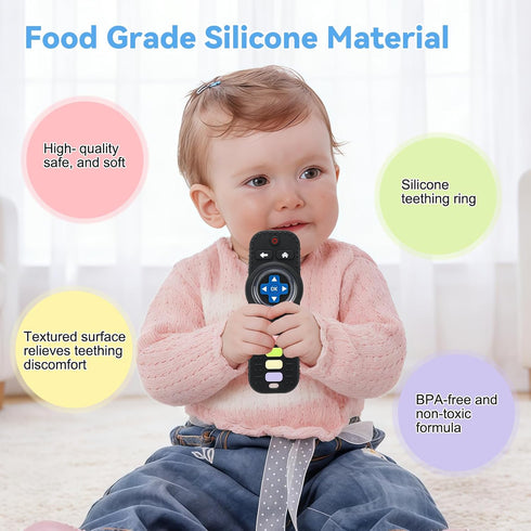 3-6-12 0-24 MISSLILI Teething Toy for Babies Months, Silicone Baby Rattles Teether, Teething Relief Infant Toddles TV