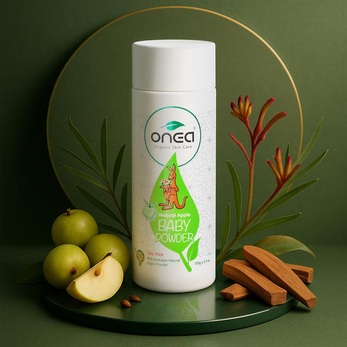 3.5 oz ONEA Natural Apple Baby Powder - Talc-Free, Preservative-Free Natural Body Powder - Reduced Risk of Skin