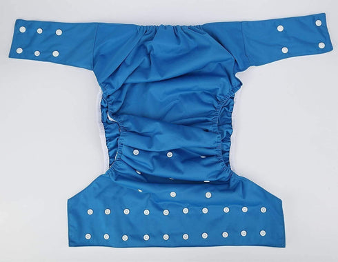 JOBEBE Adult Cloth Diaper Cover Nappy Reusable Washable Adjustable for Disability Incontinence Person (Blue)