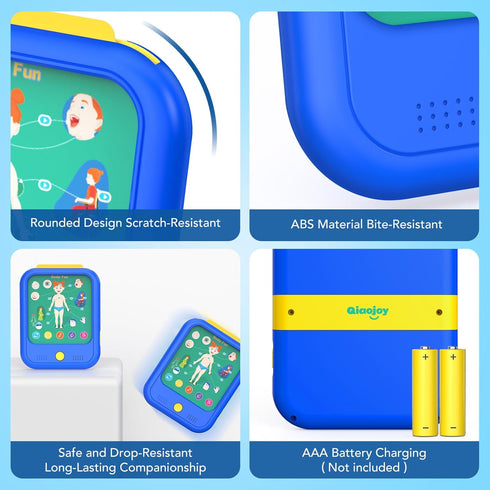 Qiaojoy 2-5 2 3 4 5 6 Upgrade Kids Learning Tablet Educational Learning Pad for Toddlers to Learn Alphabets, Numbers