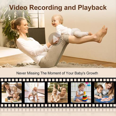 1080P 5" 1200ft, 2-Way 64G DEASON No WiFi Baby Monitor with Camera, Video, Display, Secure Long Range Talk, Night