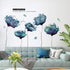 Amaonm Creative Removable 3D Light Blue Dream Flower Wall Sticker, Peel Stick Home Art Decor for Girls Bedroom