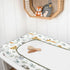 African Safari Jungle Animals Changing Pad Cover for Baby Girls & Boys, Giraffe, Elephant, Lion, Zebra, 32"/34" x 16"