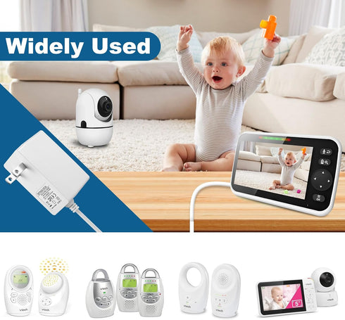 Vtech Baby Monitor Charger Cord for 6V Models DM221, DM221-2, DM223, DM251, DM111, DM112, DM222, DM271.