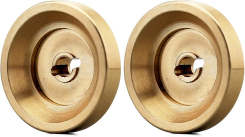 INJORA Brass Wheel Weights with 7mm Wheel Hex Hub for 1/24 RC Crawler Axial SCX24 AXI90081, 4pcs