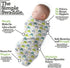 Henry Hunter Baby Swaddle Sack, Soft Stretchy Cotton Swaddles for Newborns, Pack of 3, Dinosaur, Shark, Light Heather