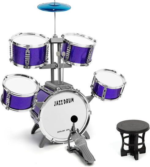 M SANMERSEN Kids Toys Jazz Drum Set - Upgraded Rock Drum Kit