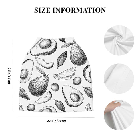 Schgap Hand Drawn Avocado Car Seat Covers Canopy for Baby Soft Stroller Cover Nursing Cover Breastfeeding Baby Carrier