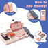 Count 3 4 5 6 7 8 Pretend Play Calculator Cash Register Toy with Sound,Microphone,Scanner,Credit Card and Conve Belt
