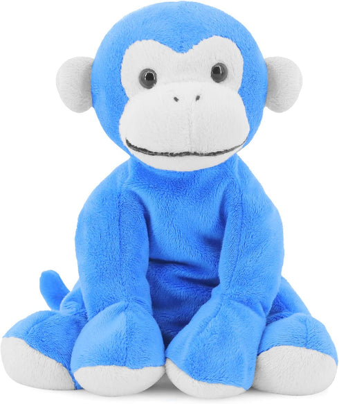 Ape Monkey Stuffed Animal Plush Toy, Soft Cute Blue Monkey for Toddlers & Kids, 7.9"