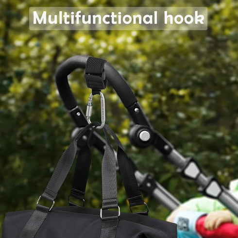 Baby Stroller Hook, Clip or Hang Diaper Bag to Pram or Buggy, Set of 2 Pieces