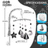 35 3 FEISIKE Baby Crib Mobile, Crib Toys Hanging with Lullabies, Modes Digital Musical BoxTurn Only, Music Only, Turn