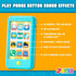 Pretend Toddler Play Phone, Learning Toy Set with Keyfob and Credit Cards, Kids Cellphone Toys for 1-3 Year Olds
