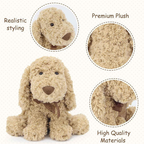 11.8 WEIGEDU Poodle Puppy Goldendoodle Stuffed Animal, Adorable Toy Dog Labradoodle Plush for Kids Boys Girls Birthday