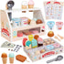 Wooden Ice Cream Set Counter Toy for Toddlers, Wooden Play Food Kitchen