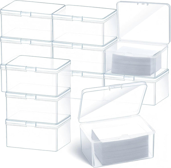 Vicenpal Playing Card Boxes Snaps Closed Clear Plastic Cases Poker Gaming Playing