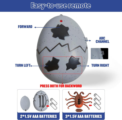 6+ AMCHSURI Remote Control Animals Crawling RC Octopus Toy with Blue LED Eyes & Realistic Movement Crawling, Cool Gag
