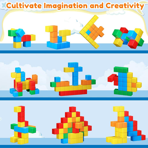 Magnetic Blocks for Toddlers, Building Toys for 3-8 Years Old Kids, 1.42 Inch Magnetic Cubes