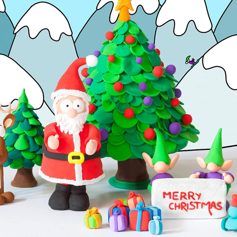 Exptolii 24 3+ Air Dry Clay Colors, Modeling Clay for Kids, DIY Molding Magic Clay, Toy Gifts for Age Years Old Boys