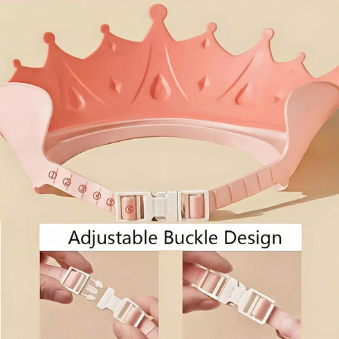 MOSIERRY 1-9 Baby Shower Cap with Bath Rinse Cup, Baby Toddler Hair Washing Shield, Adjustable Silicone Bath Visor