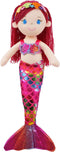 June Garden 16.5" Sparkly Mermaid Aurelia - Soft Plush Stuffed Doll Gift for Toddler Girls