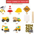 Faisichocalato 16pcs Construction Party Centerpiece Dump Truck Car Table Topper Decoration for Birthday Party Supplies