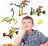 Kids Building Kit STEM Toys, 110 Pcs Educational Construction Blocks DIY Learning Set for Ages 3-10
