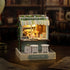 CUTEROOM Miniature House Kit, Tiny Wooden Dollhouse Kit with Dust Cover, DIY Birthday Gift (Dessert Time)