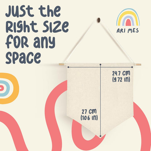 ARI MES Korean First Birthday Hanging Canvas Banner - Durable Dohl Decoration for Boy or Girl