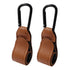Bonsicoky 2 Pcs Stroller Hooks for Diaper Bag - Durable Leather Stroller