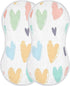 YETTASBIN Love Heart Muslin Baby Burp Cloth, Super Soft Absorbent Cotton Burp Rag Baby Bibs Feeding Cloth for Newborn