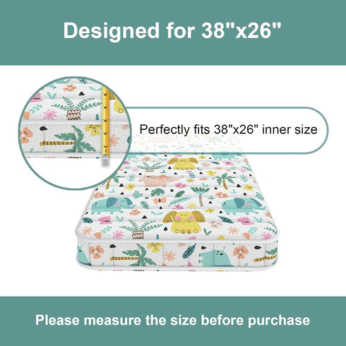 3 Inch 38" Lx26 W Mattress, No Gaps Edge Reinforcement High Density Foam, Odorless and Steady, Certipur-us and Oeko