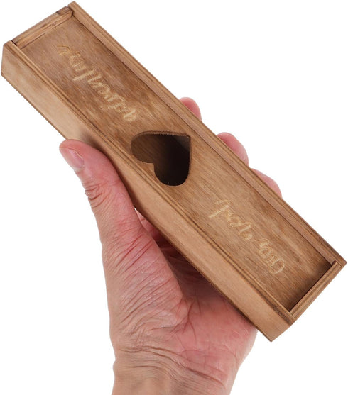 Gatuida Wood Keepsake Storage Box with Lid, Decorative Pregnancy Test Holder Case, Wooden Memory Pregnancy Announcement