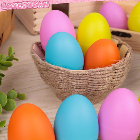 LovesTown 8PCS Plastic Egg Shakers Set, Musical Egg Maracas for Kids Toys Music Learning