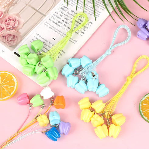 Ioffersuper 50-Piece Tooth Saver Necklaces, Tooth Necklace Little Box for Lost Teeth, Milk Teeth Storage Cases