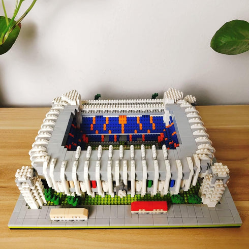 Set Madrid Style Soccer Stadium Model Micro Mini Diamond Block Kit for Adult Assemble Football Field Brick Puzzle Toy