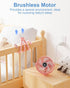 Portable Stroller Fan for Travel, LED Night Light Clip on Fans Operated by Rechargeable Battery, Cordless Fan with Tripod Car Seat Baby Pram (Pink)