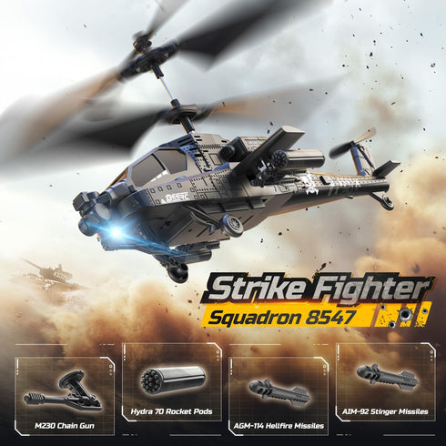 2.4GHz 26 2 8-12 DEERC RC Helicopter, RC Plane for Kids and Adults, Remote Control Helicopter, Mins Flight Time, LED