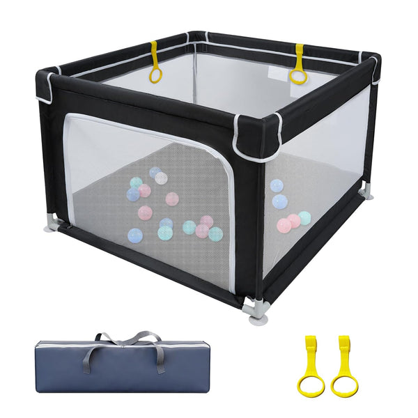 Baby Playpen for Babies and Toddlers,Small Baby Fence Floor Yard,Soft Breathable Mesh,