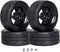Pre-Glued 12mm Hex Wheels Rims and Rubber Tires, OD 2.55" for Traxxas Tamiya HPI HSP Redcat RC 1/10 On Road Racing Car,