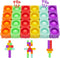 Pop Blocks Fidget Toys, Rainbow Silicone Popper Infinity DIY Building Blocks CVC