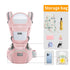 6- in-1 (7-45 lbs) KIYUMI Baby Carrier with Hip Seat, Ergonomic M Position, Newborn to Toddler, Head Support