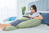 QUEEN ROSE Cooling Pregnancy Pillows - E Shaped Pregnancy Pillows for Sleeping, Detachable Body Pillow for Pregnant
