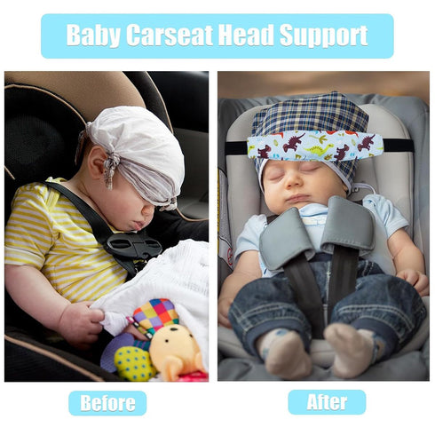 SHEHARUHI 2 Pcs Baby Head Support Band for Stroller Car Seat Neck Relief and Head Support Holder for Kids Children