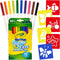 Super Tip Markers, 10 Washable Markers for Kids, Perfect for Arts and Crafts, Includes 4 Stencils, Art Supplies
